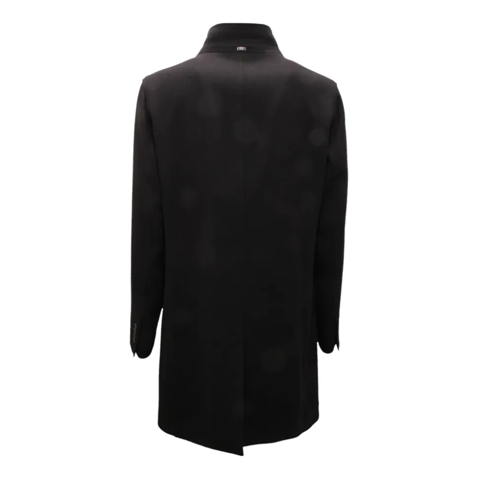 Wool Coat with Removable Inner Double-Breasted