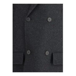 Wool Felt Double-Breasted Caban Coat