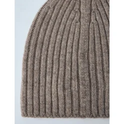 Wool Knit Logo Beanie Hat