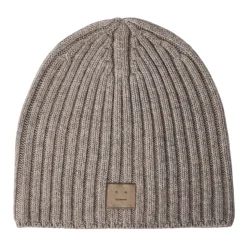 Wool Knit Logo Beanie Hat