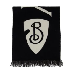 Wool Scarf With Lettering Logo
