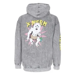 X-nerm Charcoal Hoodie Mineral Wash