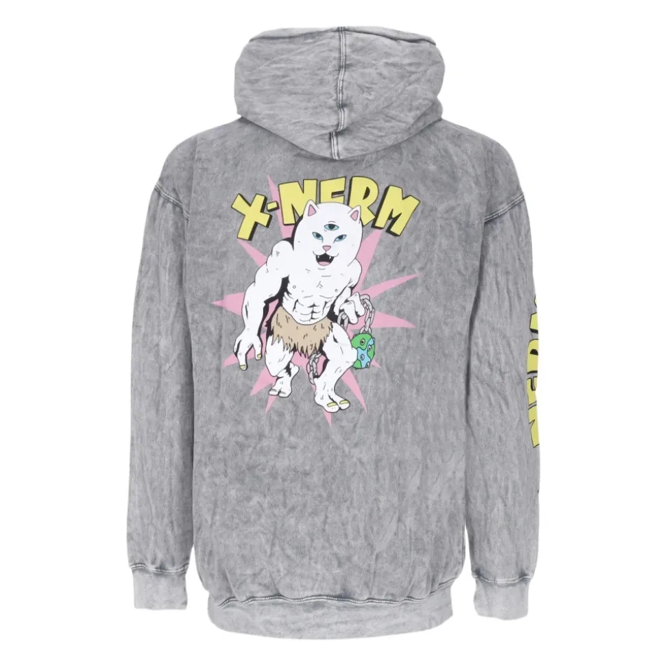 X-nerm Charcoal Hoodie Mineral Wash