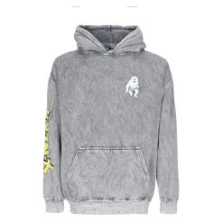 X-nerm Charcoal Hoodie Mineral Wash