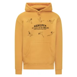 Yellow Cotton Blend Hooded Sweatshirt
