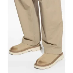 Yellow Suede Lug Loafer Shoes