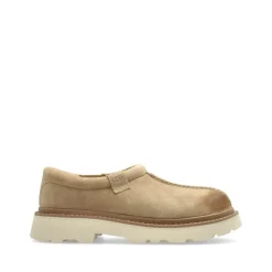 Yellow Suede Lug Loafer Shoes