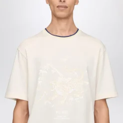 Y-3 Wales Bonner Graphic T-Shirt with Striped Collar