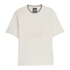 Y-3 Wales Bonner Graphic T-Shirt with Striped Collar