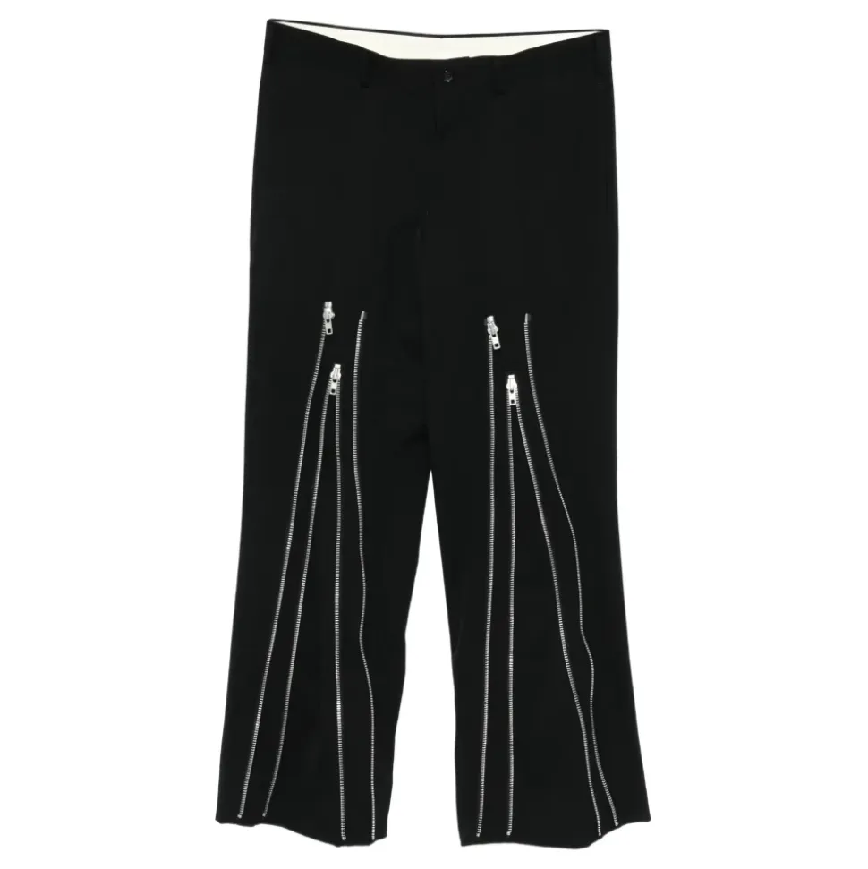 Zip-detail Trousers